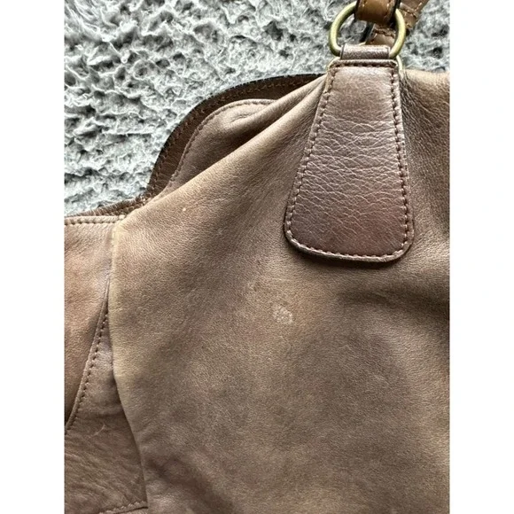 Marni Women's Convertible Leather Turn Lock Crossbody Tote Hobo Bag Brown - Picture 11 of 14